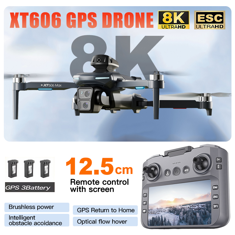 XT606 MAX 3 battery Drone 4k 8 - đánh giá và giá Drone Mapping